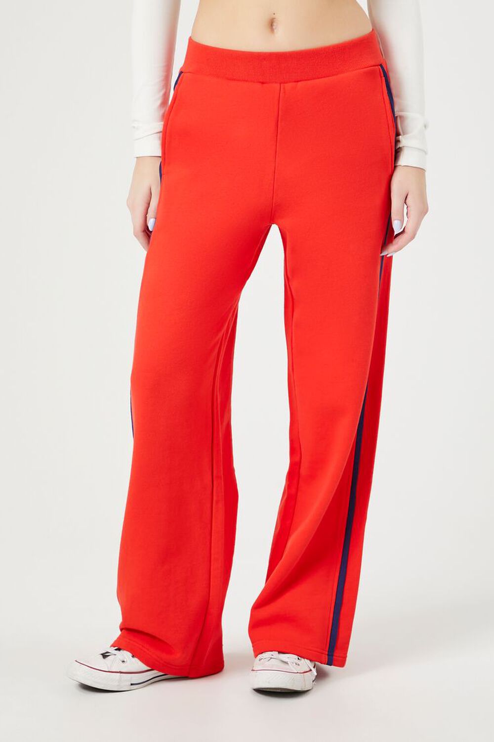 French Terry Wide-Leg Pants